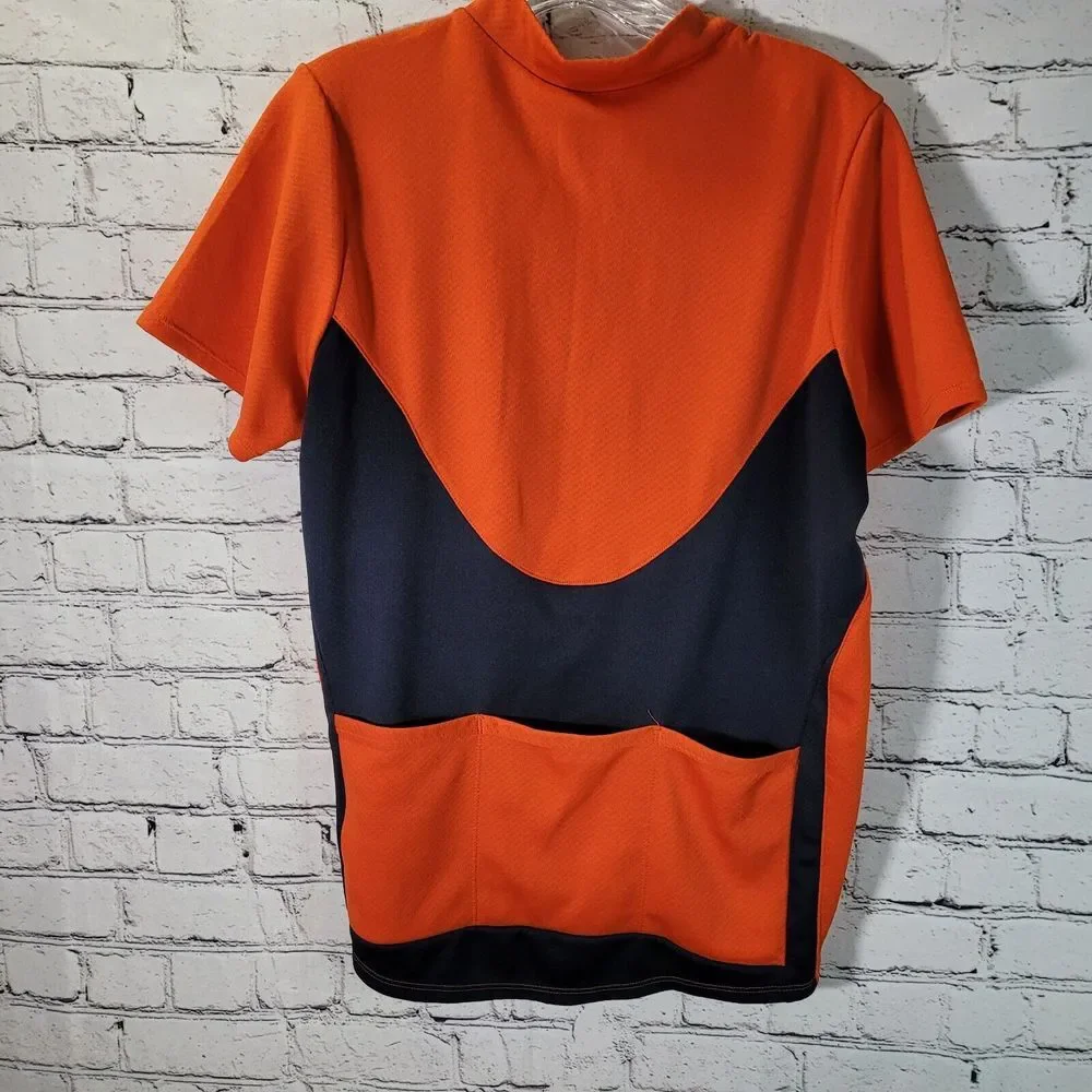 Nike FitDry Women's XL Large Shirt Orange Short Sleeve‎ Cycling Biking Running